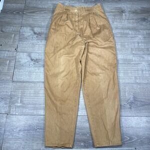 Vintage Koret City Blues Pants Womens 16 Khaki Pleated High Rise Tapered 90s